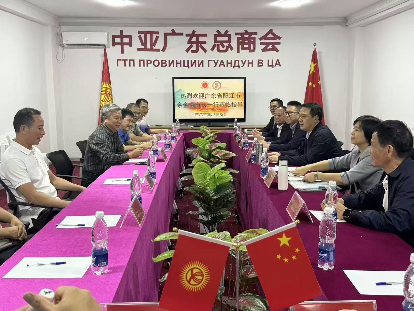 广东省阳江市政企代表团到访吉尔吉斯粤商会/中亚广东总商